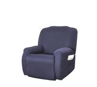 YATINGZHANG Funda Mesa Exterior Impermeable Fundas for sofá Color sólido 4 Piezas for reclinables de un Solo Asiento Funda Limpieza extraíble con Bolsillo Lateral(Dark Blue)