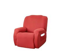YATINGZHANG Funda Mesa Exterior Impermeable Fundas for sofá Color sólido 4 Piezas for reclinables de un Solo Asiento Funda Limpieza extraíble con Bolsillo Lateral(Red)