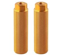 YATINGZHANG Reposapies Bicicleta 1 par de Clavijas Bicicleta aleación Aluminio Antideslizantes for Bicicletas montaña y Carretera for Ejes 3/8 Pulgadas for Delantero Trasero(Gold)