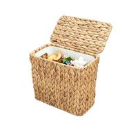 YATJBZSA Cesta Papelera Tejida Cesto de Basura con Tapa para Baño Cocina | Cubo Basura Contenedor Para propietarios residentes decoradores inquilinos hogar piso oficina dormitorio salón dormitorio