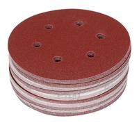 YATO 50 discos abrasivos de 150 mm de diámetro de alúmina con gancho de fijación de grano 100 para lijadora oscilante y orbital
