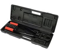 YATO Alicates de prensado de tubos profesionales de 4 piezas, para tubos compuestos PE RT PEX Al PEX PEX-AI-PEX Aluminio, 16-26 mm, contorno en U, ali