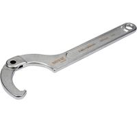 Yato Llave de gancho profesional ajustable con nariz para selección de tuercas de 15-180 mm, llave de gancho de articulación de 15-180 mm, llave de nariz de cerdo (80-120 mm)