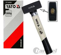 YATO Mazo Martillo de Cerrajero 1500g 1,5kg Palo Madera Protección Vástago