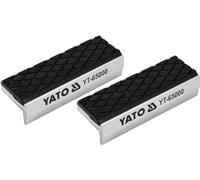 YATO Mordazas de protección para tornillo de banco de 75 mm de aluminio con revestimiento suave, 2 piezas, magnéticas, universales, protección óptima para su fábrica
