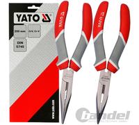 YATO Pinzas de Punta Aguja Conjunto Set Recto + Arqueado 200MM Eléctrico Radio