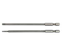 YATO YT-0490 - Bits de destornillador 2pcs - torx de seguridad: t10x100mm; t25x100mm 1/4 "hexagonal