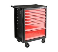 Yato yt-09000-7 drawers roller cabinet, color: rojo y negro