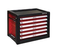 Yato yt-09155 - tool chest 6 drawers, color: negro y rojo