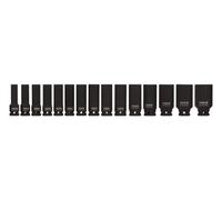 Juego de llaves de vaso de impacto 15 piezas | 1/2" (12,7 mm) CrMo SCM-440 | ...