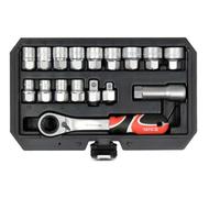 YATO YT-38653 Juego de llaves de vaso Kit de llaves de cubo Set de llaves de vaso Juego de vasos