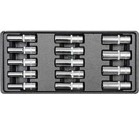 YATO YT-5539 - bandeja de plástico con 14pcs profundas tomas de 1/2 "8~21mm