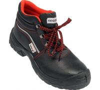 YATO YT-80786 - zapatos de seguridad de corte medio talla 42"twer", Color: Negro y Rojo