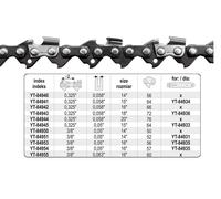 Yato yt-84950 cadena de sierras de repuesto semi-chisel 76,2 / 8 mm (3