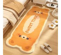 YATOLA Alfombra para Salón Sala de Estar, Habitación Infantil Bebe Juvenil Moderna Dormitorio Alfombra de Juegos Suave Antideslizante Dormitorio para Niño Niña Oso Zorro León (Naranja 1, 50x120cm)