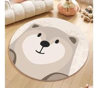 YATOLA Alfombras Suaves para Dormitorio Baño Sofá Silla Cojín Alfombra de Juegos para Habitación Juvenil Chico Infantile Niño Lavable Suave Antideslizante Estrella Arcoíris Conejo (Marrón, 120x120cm)