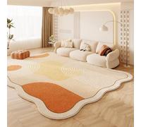 YATOLA Alfombras Suaves para Dormitorio Baño Sofá Silla Cojín Interiores, Alfombra de Juegos para Habitación Juvenil Chico Infantile Niño Lavable Suave Antideslizante Arcoíris (Crema 2, 50x80cm)