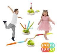YATOSEEN Juguete 3 en 1 para Niños, Máquina de Saltar con Cuerda Musical, Juego de Lanzar Aros y Lanzacohetes con Control Remoto, Ideal para Interiores y Exteriores para Niños Mayores de 3 Años