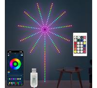 YATOSEEN Tirade Luz Led para Fuegos Artificiales, USB RGB IC, Tira de Luz de Color para el Hogar, Fiesta, Ambiente, Luz, Música, Sincronización, Iluminación Ambiental
