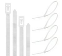 Yatrosynth 100 Piezas de Bridas para Cables Reutilizables, 300mm x 4.8mm, Nailon Ultra Fuertes Con para Cables, Resistente a Temperatura, para Oficina, Hogar, Exteriores, al Jardín - Blanco