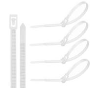 Yatrosynth 50 Piezas de Bridas para Cables Reutilizables, 300mm x 4.8mm, Nailon Ultra Fuertes Con para Cables, Resistente a Temperatura, para Oficina, Hogar, Exteriores, al Jardín - Blanco