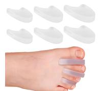 Yatrosynth 6 Pcs Separadores de Dedos, Almohadillas para Juanetes para Mujeres y Hombres, Correctores de Dedos del Pie, para alisar dedos superpuestos, juanetes y callos (3 tamaños) - Esmerilado