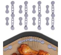 Yatrosynth Set of 12 Hebilla de Silicona Magnética para Freidora de Aaire, Reutilizable Hebillas, Accesorios para Freidora de Aire, for Air Fryer to Secure Baking Paper - Redondo Gris