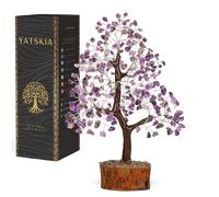 YATSKIA - Árbol de la Vida de Amatista, árbol de Chakras, Cristales curativos, árbol del Dinero, decoración Espiritual para el hogar, Piedras Preciosas y Cristales