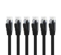 Yauhody Cable Ethernet 1.5 metros 6pack, Cat 6 Cable de Red Plano, Cable RJ45 Cat6 1.5m Cable Internet Alta Velocidad 1000 Mbit/s Cable Lan para Cconectores, Switch, Router, Módem
