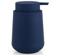 YAUKPH Matte Navy Blue Liquid Hand Soap Dispenser Plastic 11 oz - Modern Minimalist Style for Bathroom & Kitchen Countertop Refillable
