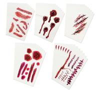YAUOIPI 35 Hojas Tatuajes Temporales de Halloween, Halloween Zombie Cicatrices Tatuajes Pegatinas Cicatrices Halloween Cicatrices Heridas Tatuajes Pegatinas para Halloween Cosplay Fiesta Temática (35）