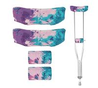 YAUOLIVE Almohadillas para muletas y axilas, fundas de agarre de mano para muletas, lavable, 1 par, talla única, multicolor (color CP09)