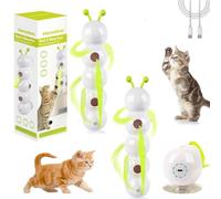 YAUWIHE Juguete de Gato Whirlie, Juguete de Gato Luna Feliz, de Smart Motion Whirlie con diseño de Gusanos, Ejercicio Estimulante Divertido para felinos aburridos, Gatitos automáticos (2pcs)