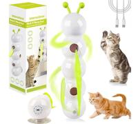 YAUWIHE Juguete de Gato Whirlie, Juguete de Gato Luna Feliz, de Smart Motion Whirlie con diseño de Gusanos, Ejercicio Estimulante Divertido para felinos aburridos, Gatitos automáticos (1pcs)