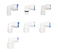 YAVCBOPM Accesorios for acuario RO, conector rápido, rosca macho, 1/8, 1/4, 3/8, 1/2, 3/4, adaptador, tubo combinado de codo(1l4Tube-1l2Thread)