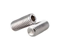 YAVCBOPM Tornillo de fijación de perno sin cabeza hexagonal Allen de acero inoxidable A4, M3, M4, M5, M6, M8, M10, M12, M16, DIN916 316, 1/50 unidades, A4(8mm,50pcs M3)