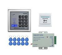 YAVIS 125KHz RFID autónomo de Lector de Tarjetas de identificación de Control de Acceso + 110-240 V AC 12 V DC 3 A 36 W Fuente de alimentación + Botones de Salida + 10pcs TK4100 ID Keyfobs