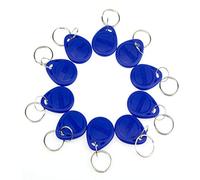 YAVIS Llaveros genéricos 125 KHz EM4100 / TK4100 proximidad RFID ID Card Solo Lector Texto Etiqueta Llavero de Control de Acceso Tarjeta Inteligente Keyfobs - Azul 10 Piezas
