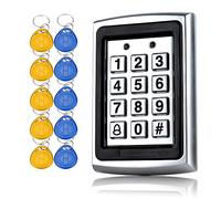 YAVIS RFID Control de Acceso Impermeable Teclado Táctil Independiente Proximidad para Sistema de Control de Acceso 125KHz Retroiluminación Teclado ID Control de Acceso con 10pcs ID llaveros Keyfobs