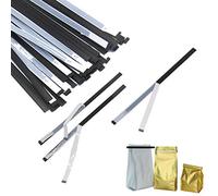 YAVO-EU Clips de Bolsa para Sellado Alimentos, 50 Piezas Food Bag Clip Plastic Seal Clamp Artículo desechable Pegar firmemente Negro para Snack/Home/Kitchen/Office/Travel