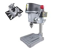 YAVTNUIO Mini Taladro De Banco, Soporte De Pilar para Taladro De Banco, con Accesorio De Punzonado, 340 W, Sujeción De 0-4 Mm/0,6-6,5 Mm, Profundidad Máxima De Taladrado De 25 Mm, para Hierro, Madera