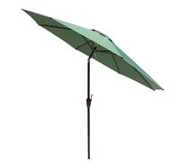 YAVYAV Sombrilla de Jardín/Paraguas de Patio 270 cm con Manivela, Inclinable, Impermeable y Protección UV UPF 50+, 8 Varillas, para Terraza, Piscina, Balcón, Playa, Camping(Dark green)