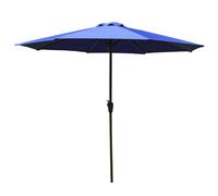 YAVYAV Sombrilla para Patio y Jardín con Manivela, Parasol Exterior Resistente al Viento con Techo Ventilado, Protección UV UPF 50+, para Playa Balcón Terraza Mesa Exterior(Navy blue)