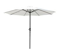 YAVYAV Sombrilla para Patio y Jardín con Manivela, Parasol Exterior Resistente al Viento con Techo Ventilado, Protección UV UPF 50+, para Playa Balcón Terraza Mesa Exterior(Beige)