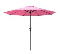 YAVYAV Sombrilla para Patio y Jardín con Manivela, Parasol Exterior Resistente al Viento con Techo Ventilado, Protección UV UPF 50+, para Playa Balcón Terraza Mesa Exterior(Pink)