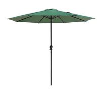 YAVYAV Sombrilla para Patio y Jardín con Manivela, Parasol Exterior Resistente al Viento con Techo Ventilado, Protección UV UPF 50+, para Playa Balcón Terraza Mesa Exterior(Dark green)