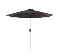 YAVYAV Sombrilla para Patio y Jardín con Manivela, Parasol Exterior Resistente al Viento con Techo Ventilado, Protección UV UPF 50+, para Playa Balcón Terraza Mesa Exterior(Negro)