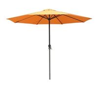YAVYAV Sombrilla para Patio y Jardín con Manivela, Parasol Exterior Resistente al Viento con Techo Ventilado, Protección UV UPF 50+, para Playa Balcón Terraza Mesa Exterior(Orange)