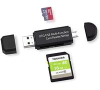YAWALL Lector de Tarjetas Micro USB OTG Adaptador y USB 2.0 para SDXC, SDHC, SD, MMC, RS-MMC, Micro SDXC, Micro SD, Tarjeta Micro SDHC y Tarjeta UHS-I