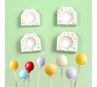 Yawdil 2 unids/Set Mini 3D Globo Oval Molde de Silicona Fondant Chocolate DIY gumpaste Arcilla Vela moldes Pastel decoración Herramienta Utensilios para Hornear